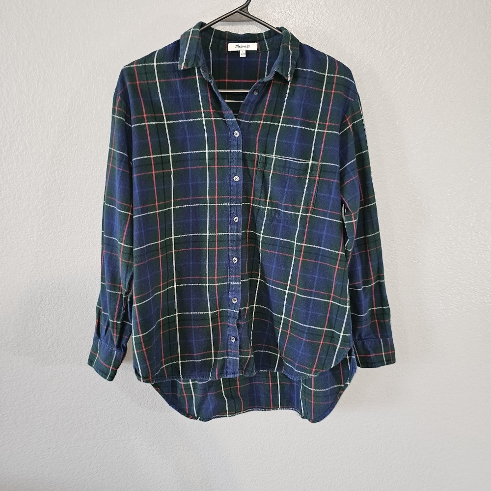 Madewell Oversized  Plaid button down flannel